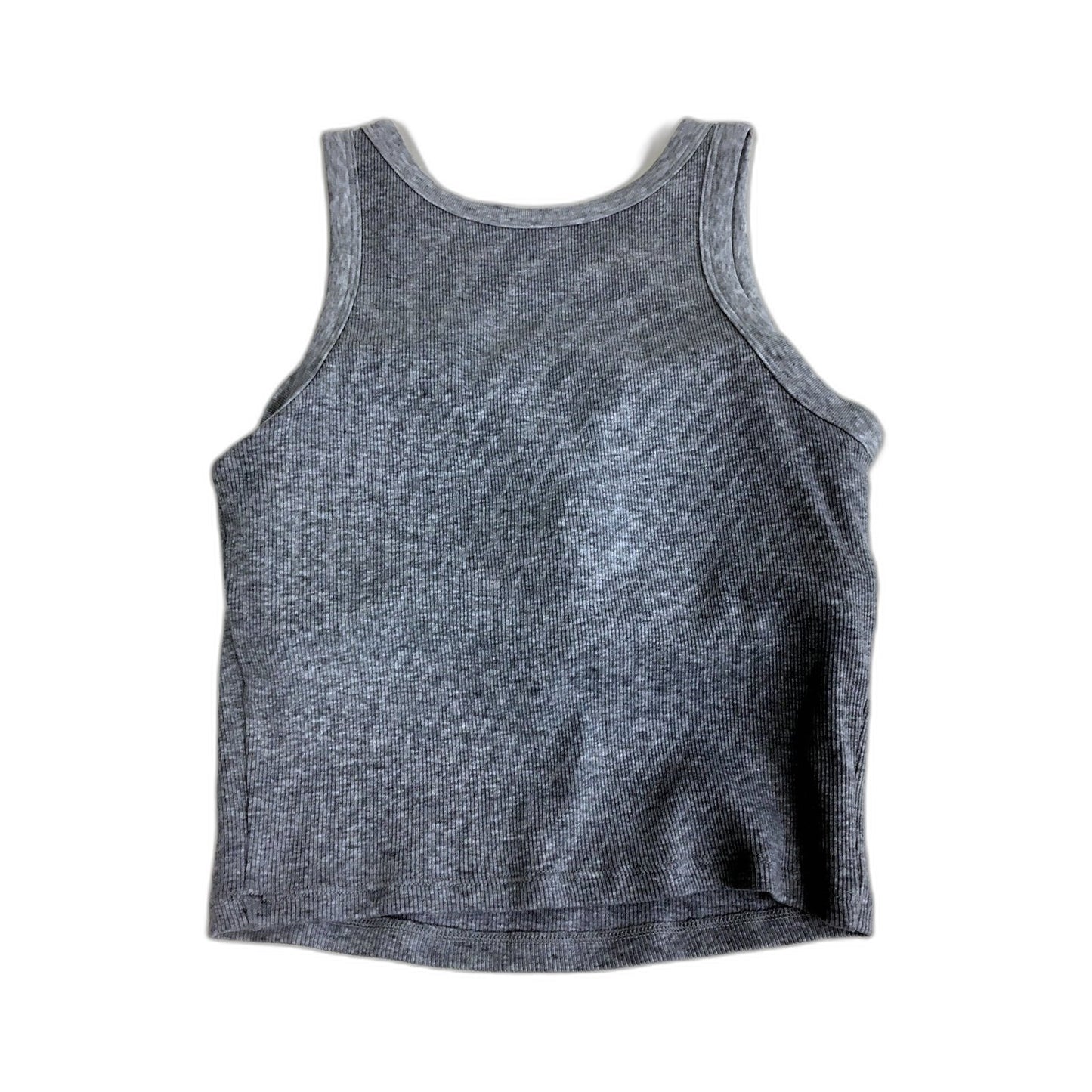 Uniqlo Womens Ribbed Cropped Bra Sleeveless Top in Gray, XS Size NEW
