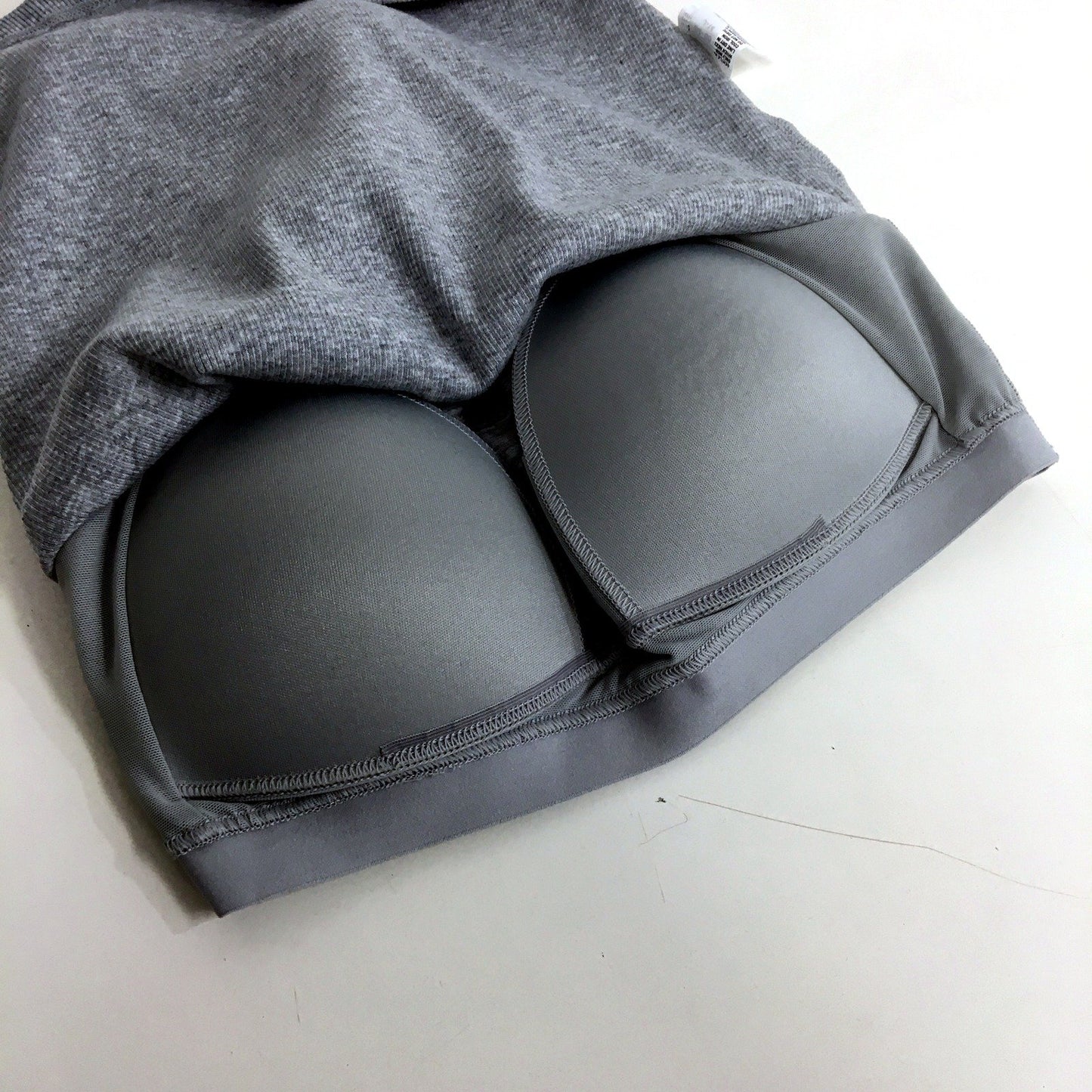Uniqlo Womens Ribbed Cropped Bra Sleeveless Top in Gray, XS Size NEW