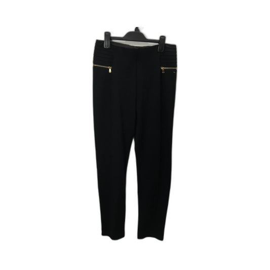 Zara Pleated Trousers Women's Black Elastic Waist Pants Size EUR XL