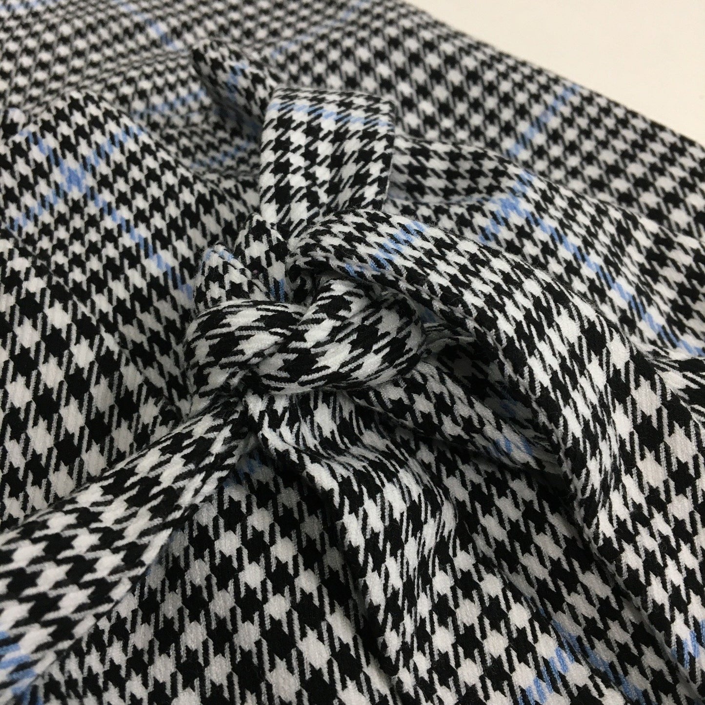 H & M Houndstooth Checkered Elastic Waist Trousers Black and White Women Size 12