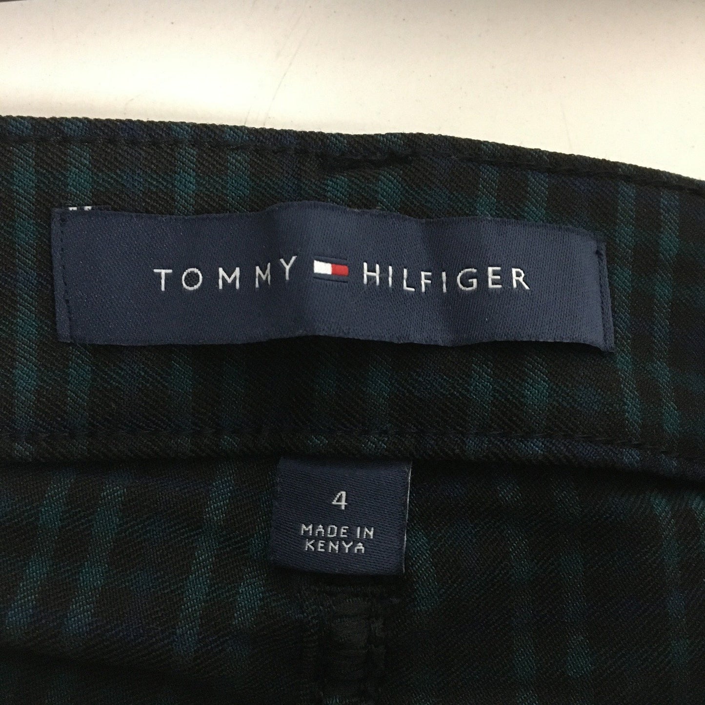 Tommy Hilfiger Women's Pinstripe Trousers Navy Blue Size 4