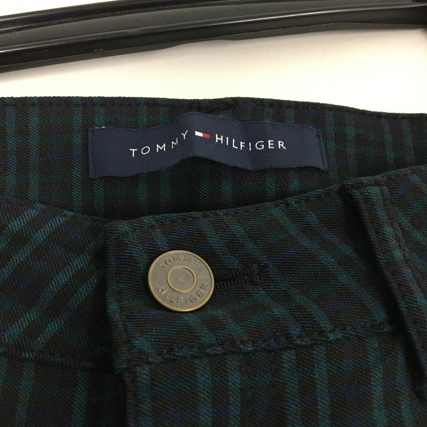 Tommy Hilfiger Women's Pinstripe Trousers Navy Blue Size 4