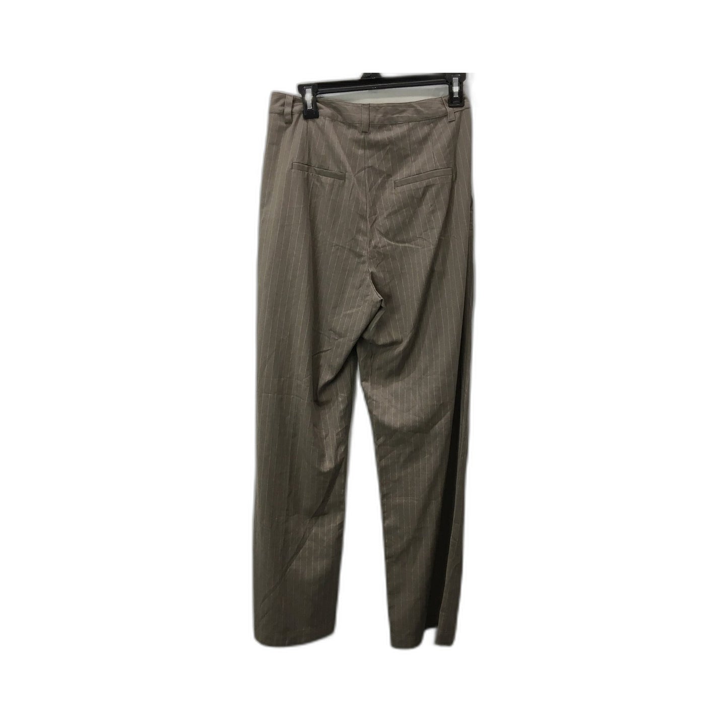 Stussy Pinstripe Dress Pants Relaxed Fit Tan/Beige Womens Size 10