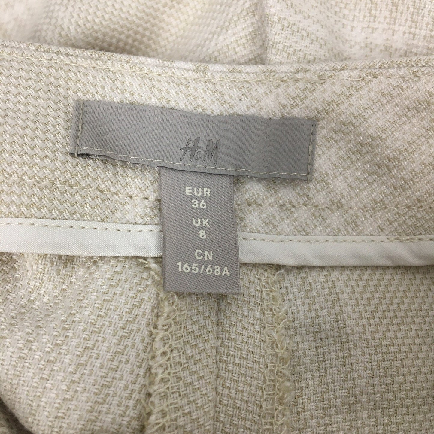 H & M Pleated Dress Pants Beige Women's Size 8
