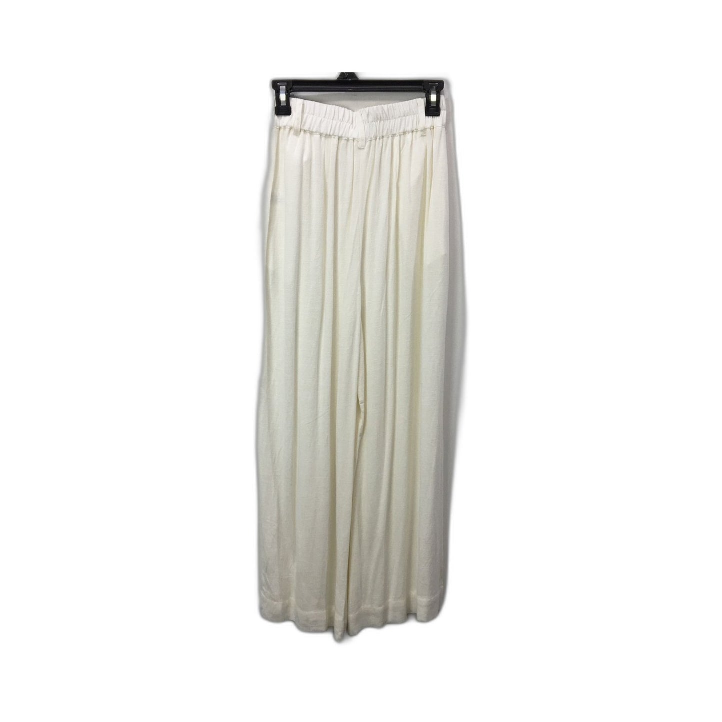 Dotti Wide Leg Linen Viscose Pants Elastic Waist Ivory Women's Size 14 NEW
