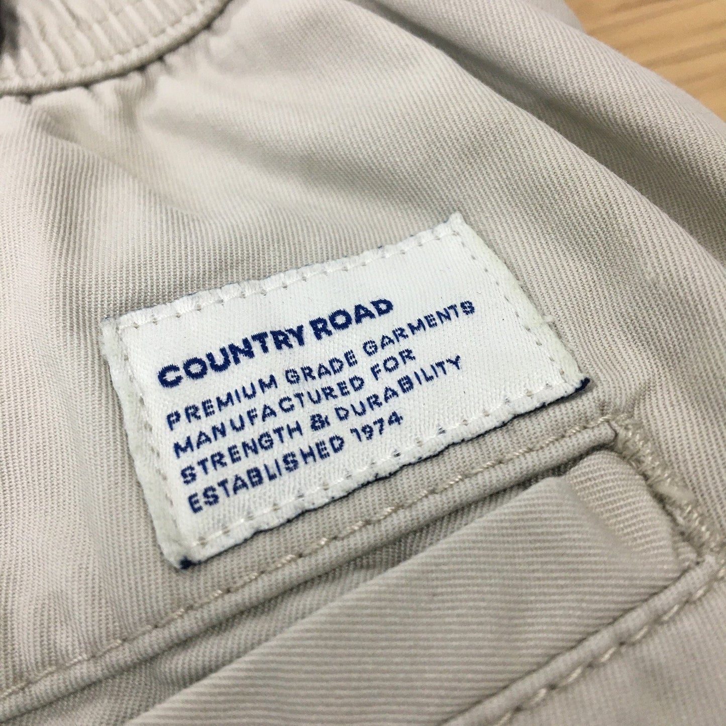 Country Road Drawstring Casual Shorts Tan Mens Size 30