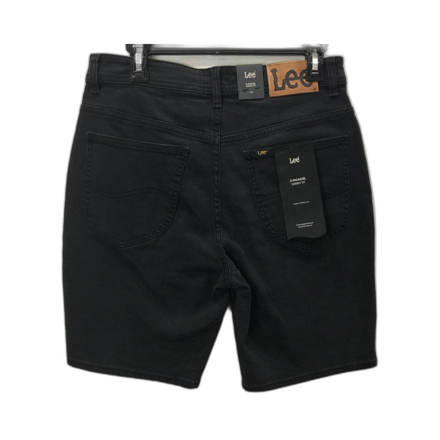 Lee Z-Roadie Skinny Fit Denim Shorts Lunar Black Men's Size 30 NEW