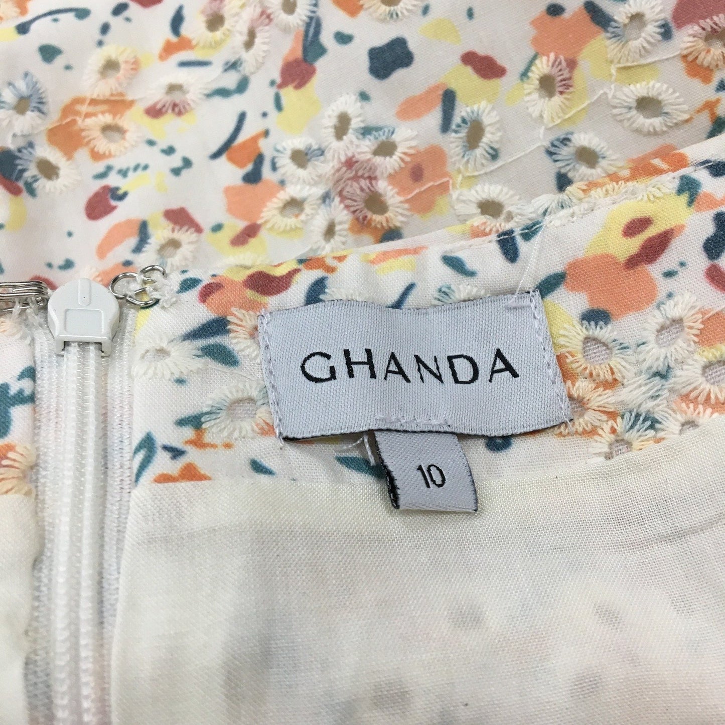 Ghanda 1984 Multicolor Floral Retro Style Skirt for Women Size 10 NEW