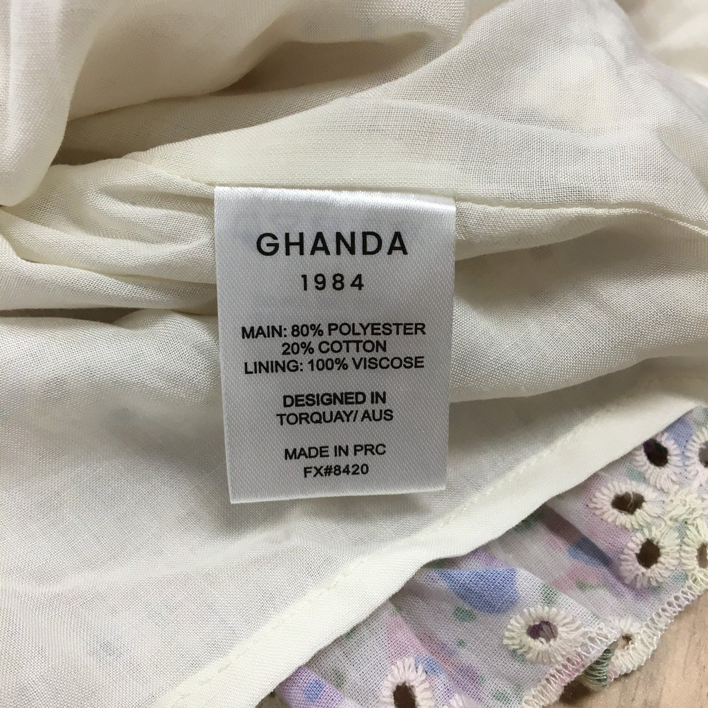 Ghanda 1984 Multicolor Floral Retro Style Skirt for Women Size 10 NEW