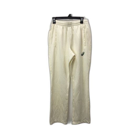 ASICS Cream Polyester Sweatpants Comfortable Athletic Pants Women's Size S NEW