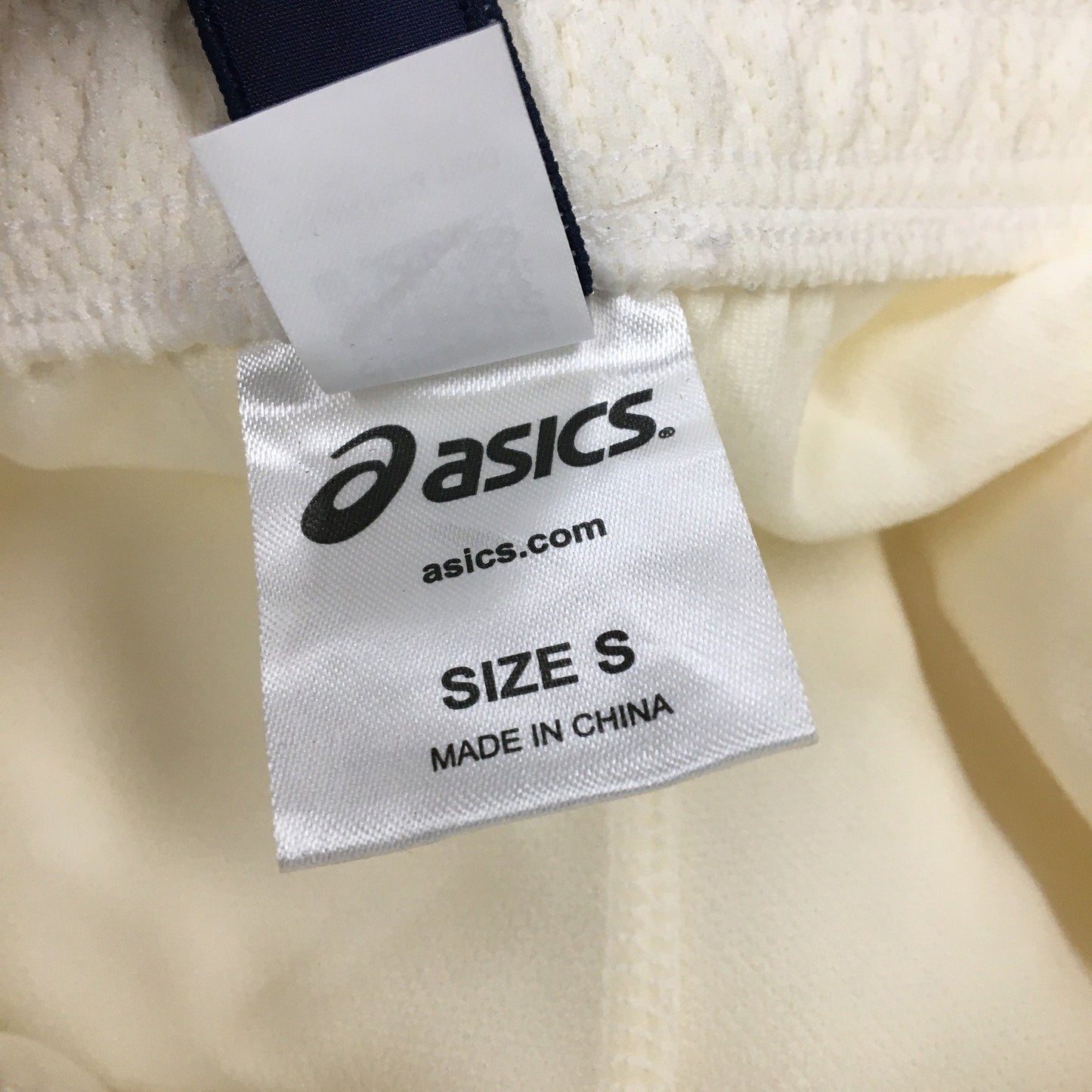 ASICS Cream Polyester Sweatpants Comfortable Athletic Pants Women's Size S NEW