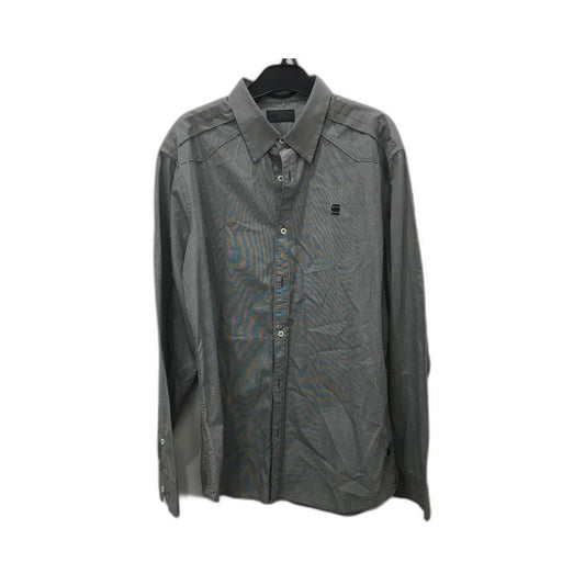 G-Star Raw Men's Button Down Shirt Gray Comfortable Cotton Size Medium