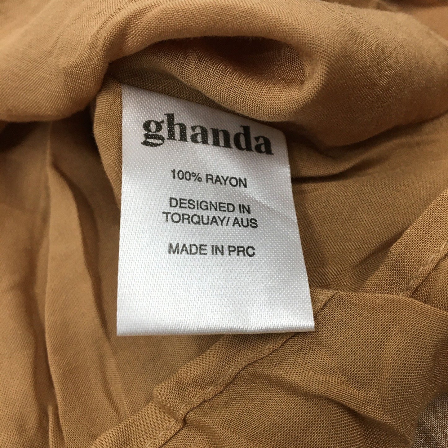 ghanda Tiered Ruffle Skirt Tan/Beige with Black Leopard Print Size S