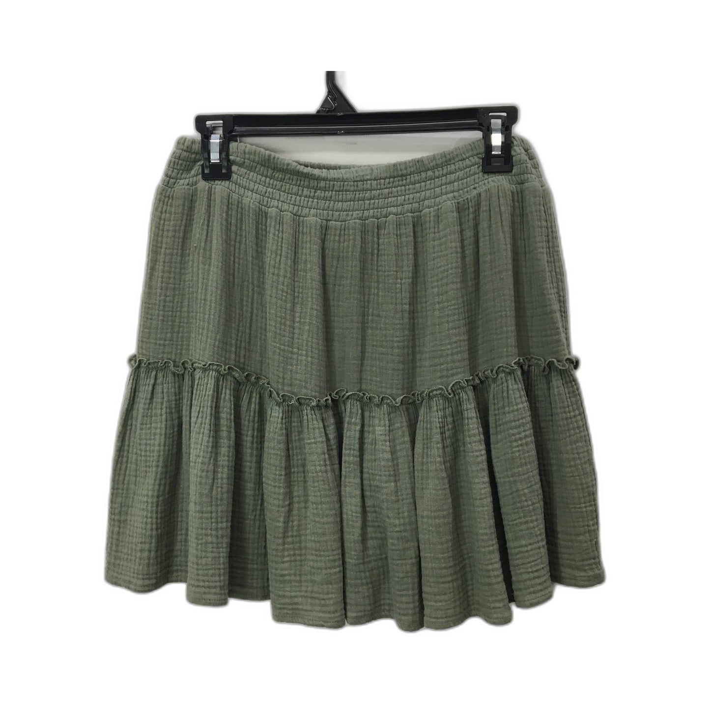 Bodi Cotton On Tiered Ruffle Skirt Olive Green 100% Women's Size M