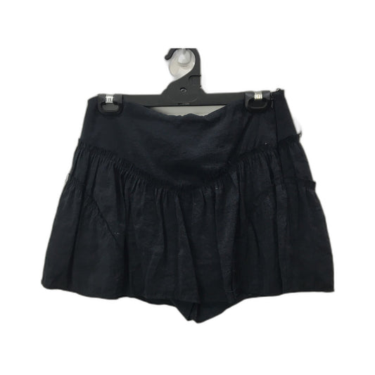 Zara Ruched Elastic Waist Shorts Black Women's Size XS