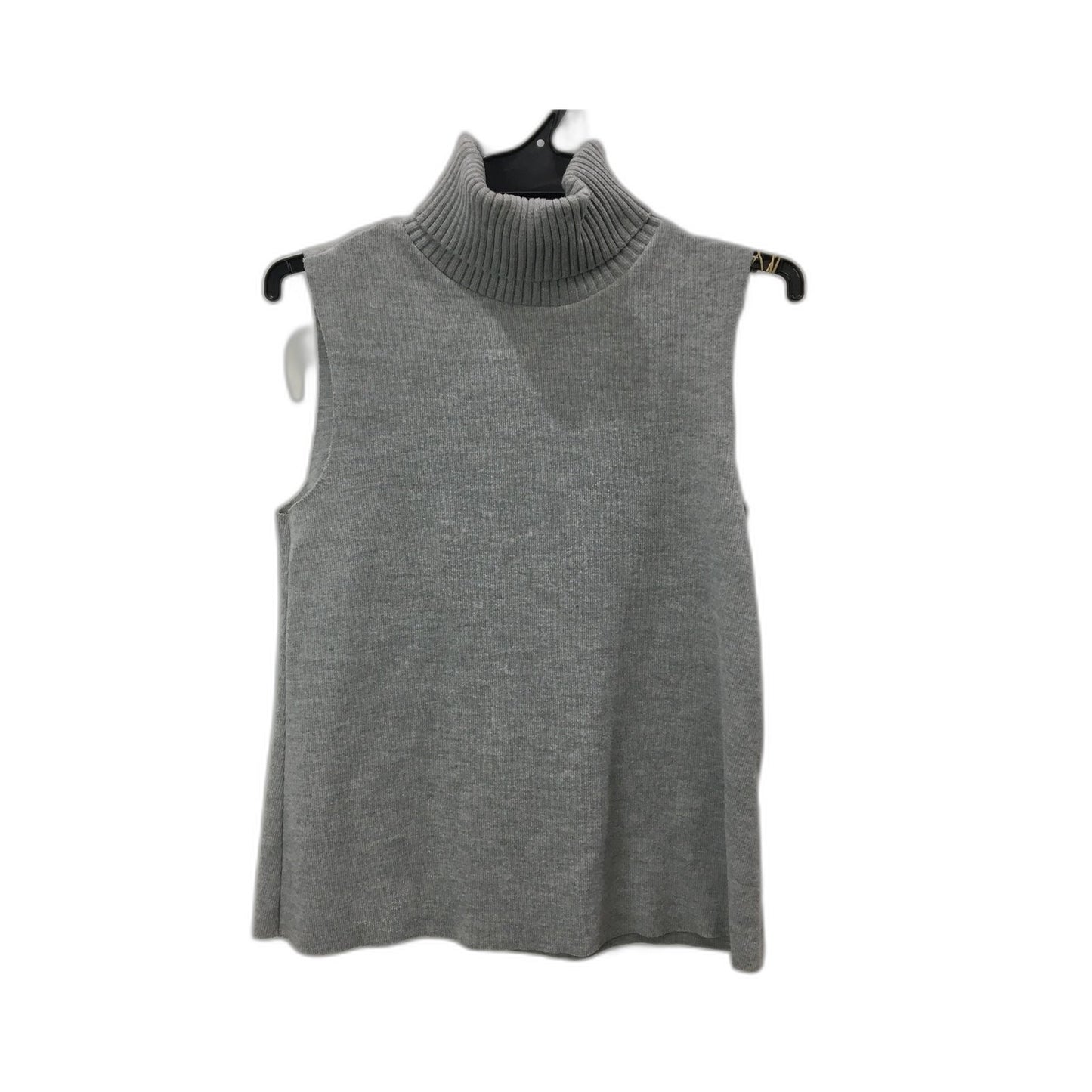 Zara Sleeveless Turtleneck Pullover Sweater Soft Comfortable Gray Size Small