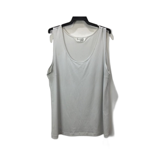 Basics Women's Light Gray Polyester Tank Top Comfortable Soft Size Medium