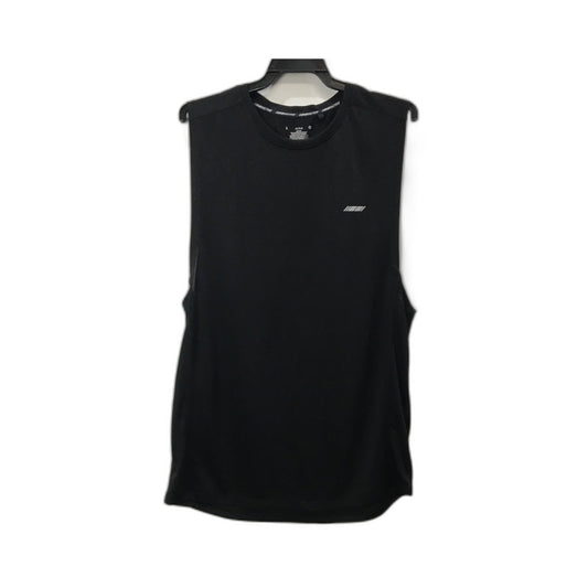 Active Polyester Workout Tank Top Sleeveless Black Size L