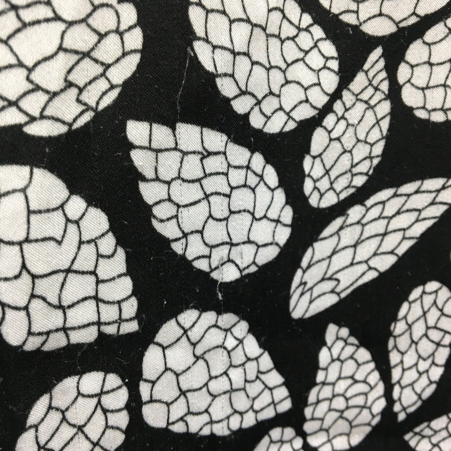 Decjuba Leaf Print T-Shirt Women Black and White Size 14