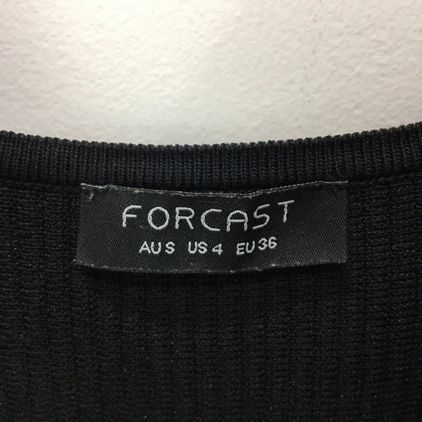 Forcast Ribbed Tank Top Women's Comfortable Soft Black Size Small