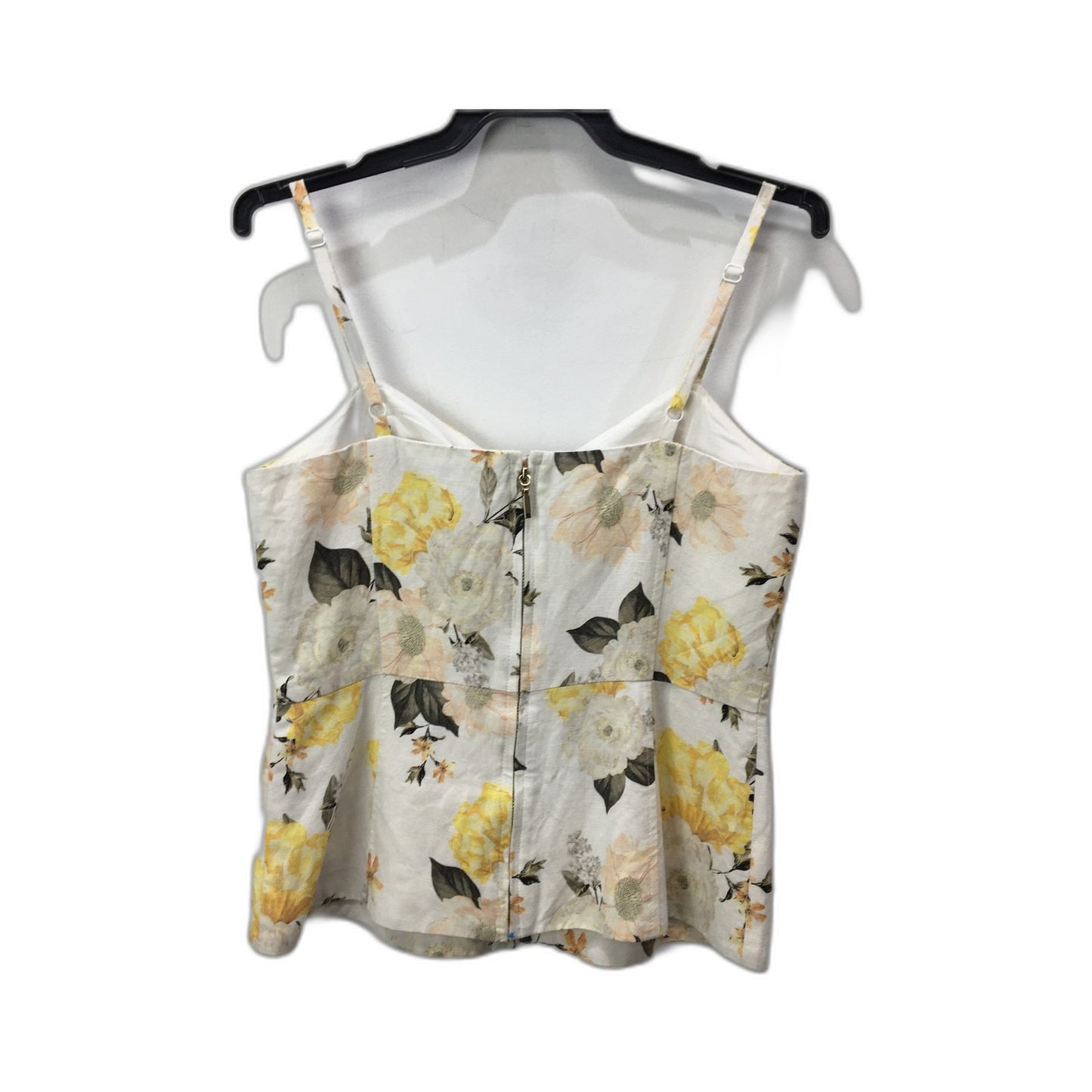 Forever New Floral Print Camisole Sleeveless Tank Top White Women's Size 8