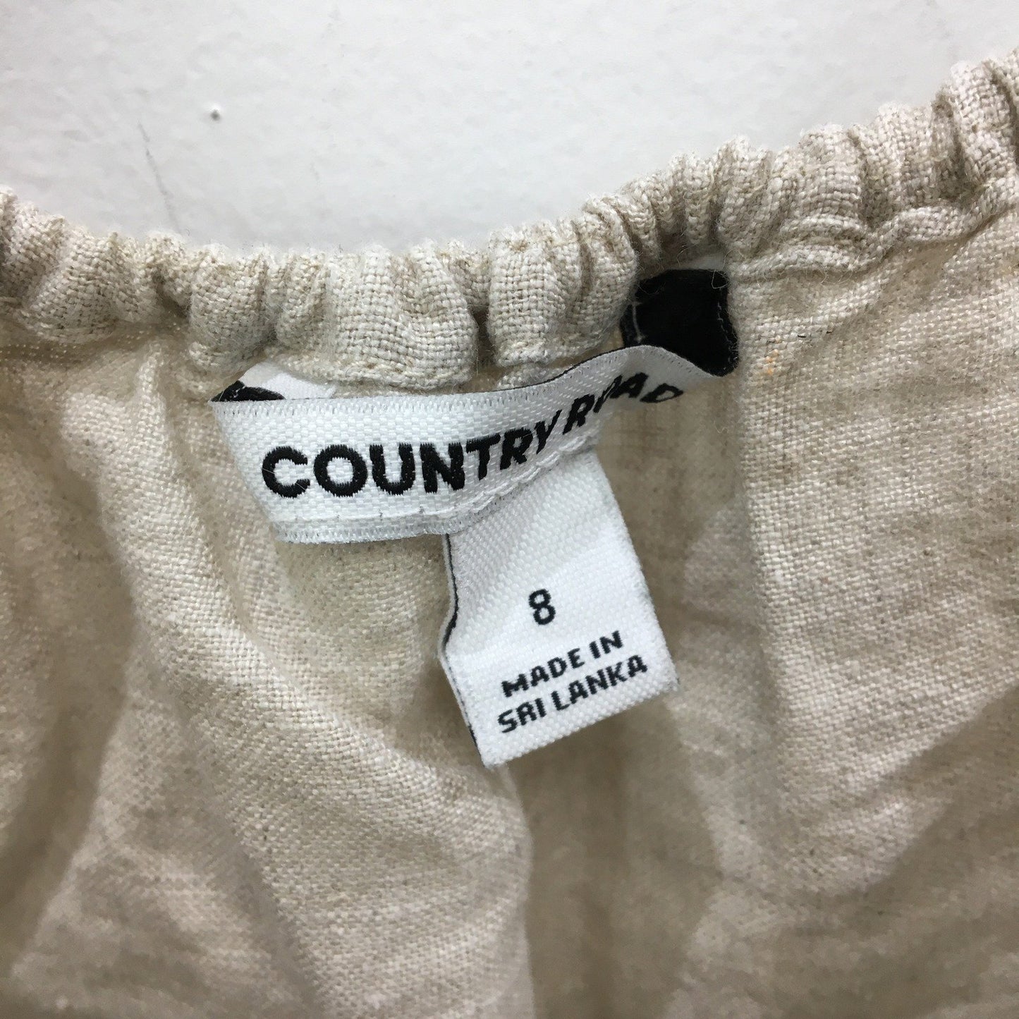 Country Road Linen Camisole Tank Top for Women Beige Size 8