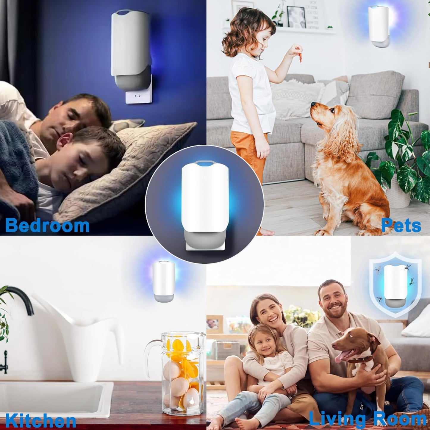 wakouter Plug-in Traps Fly Trap Bug Zapper with Night Light UV Attraction NEW