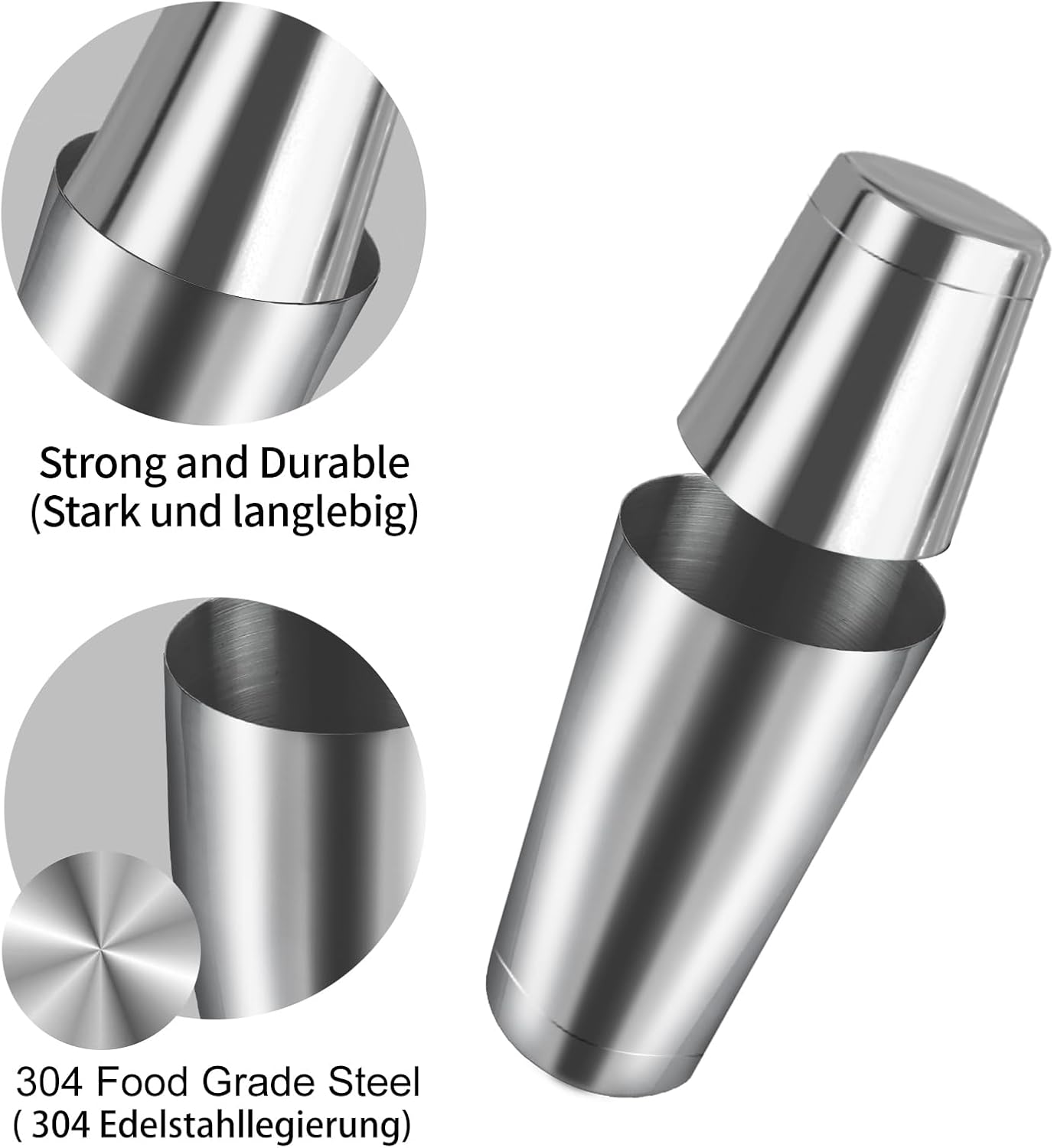 LEEGOHI Cocktail Cocktail Shakers Shaker Set 8-Piece Stainless Steel NEW