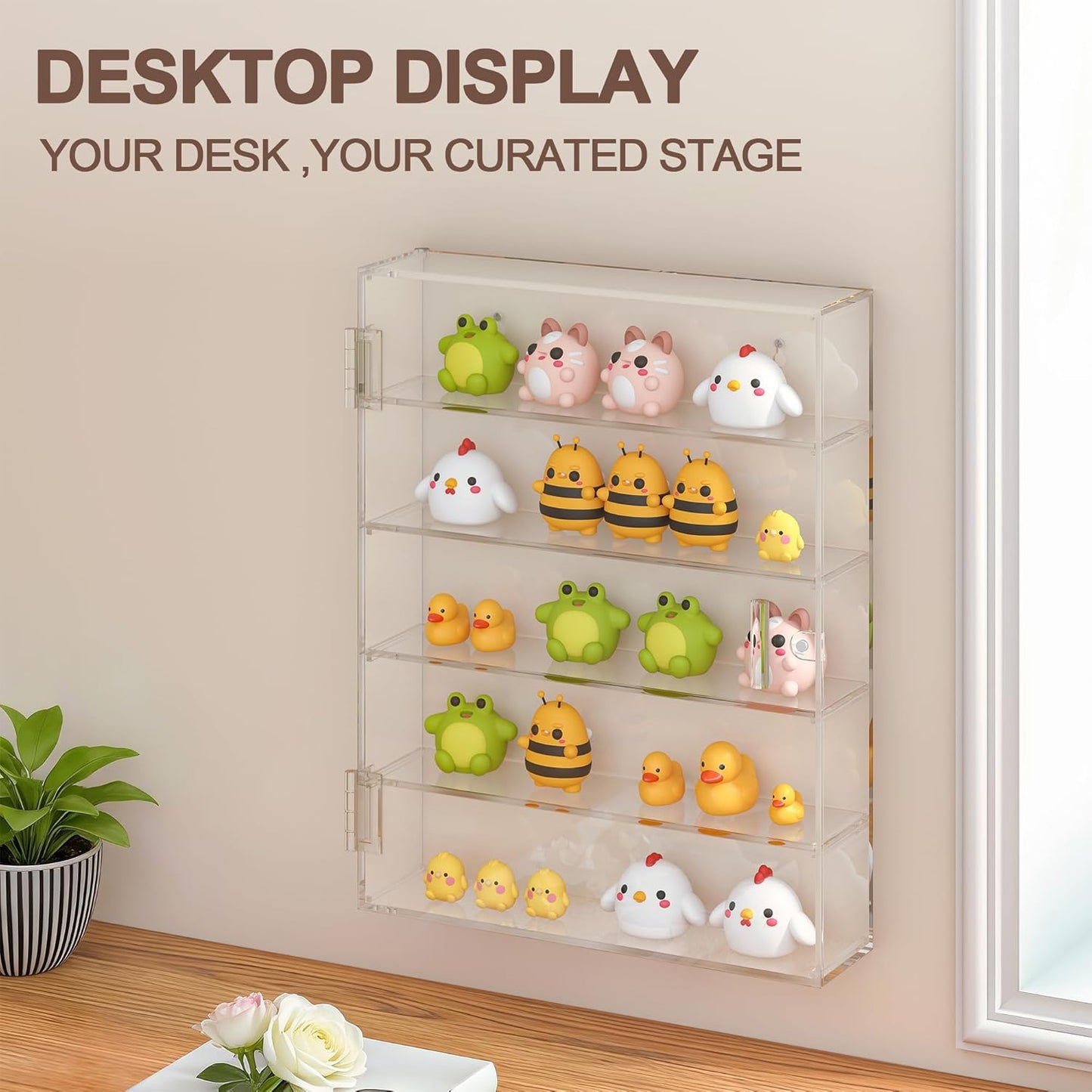 Gtouse Acrylic Display Cases Display Case for Collectibles - Dust-Proof 5 NEW