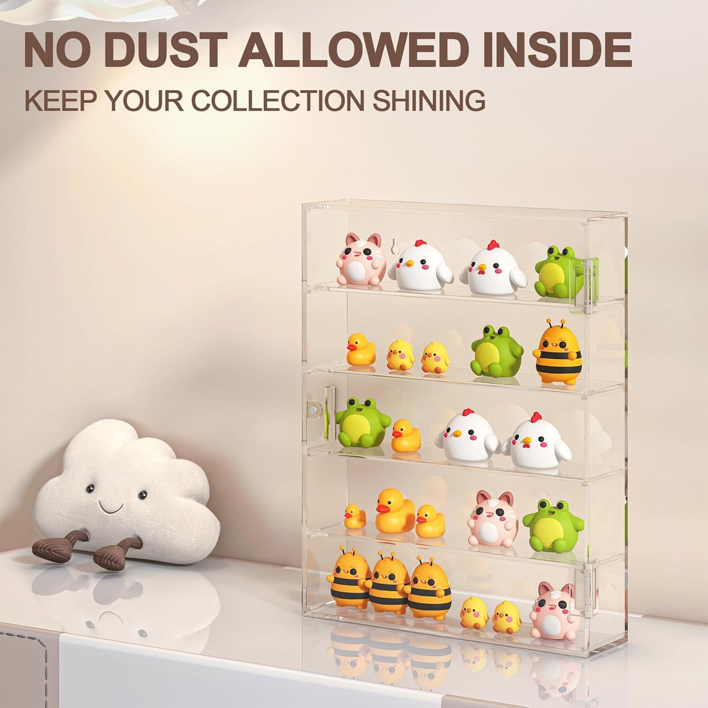 Gtouse Acrylic Display Cases Display Case for Collectibles - Dust-Proof 5 NEW