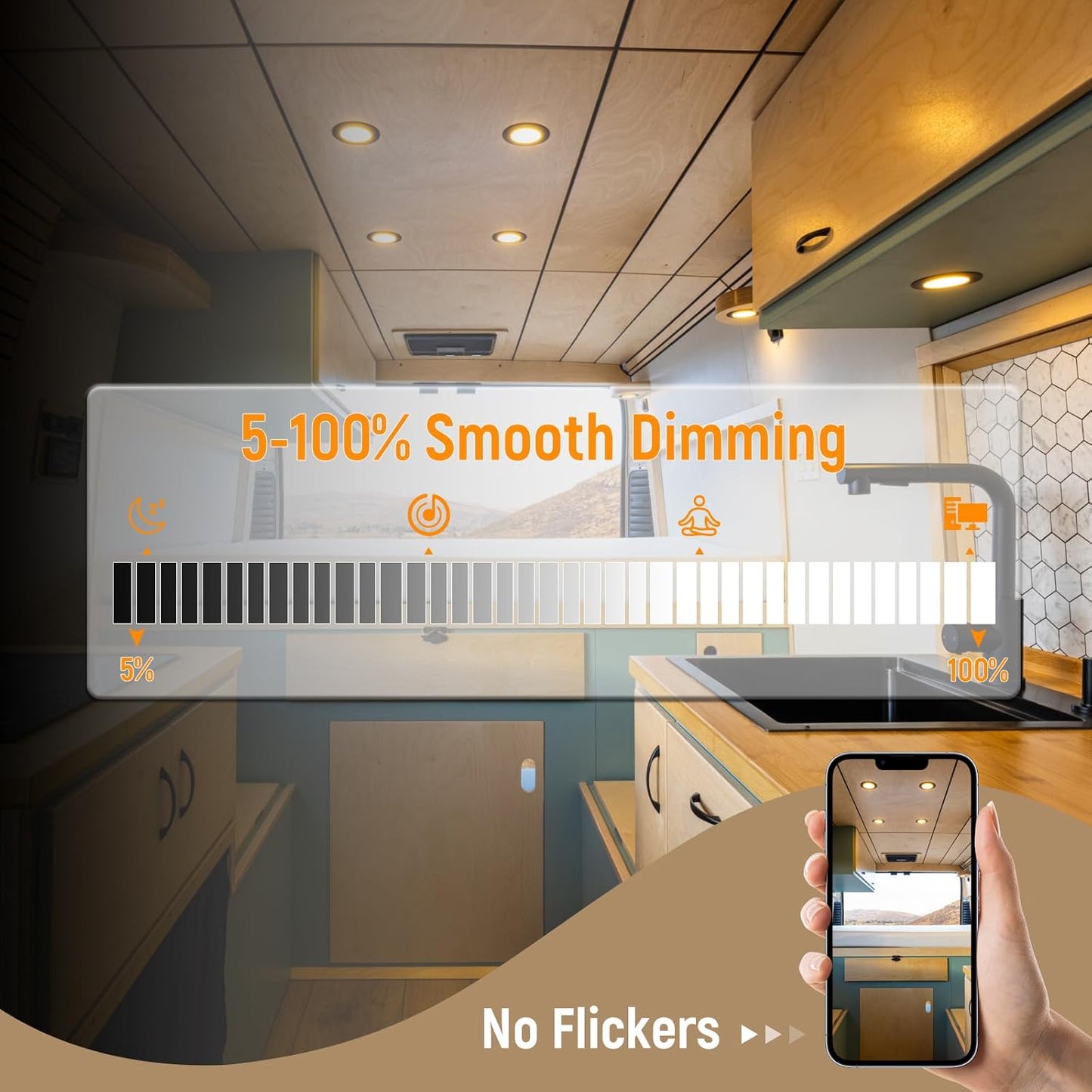 Obeaming LED Downlights Recessed Ceiling Lights Dimmable Spot Interior DEMO