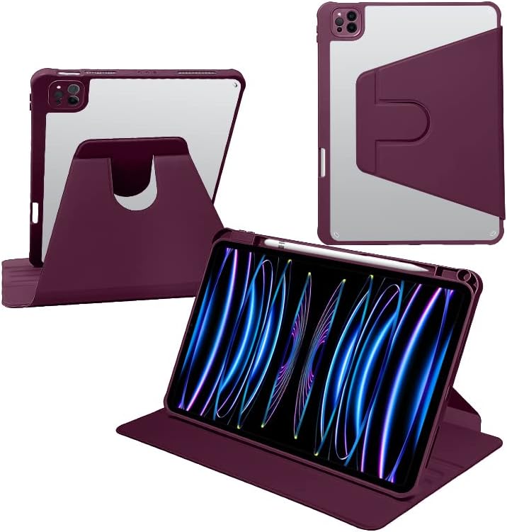 NanHou 360° Cases Rotating Protective iPad Pro 11" Soft TPU Case, Violet NEW