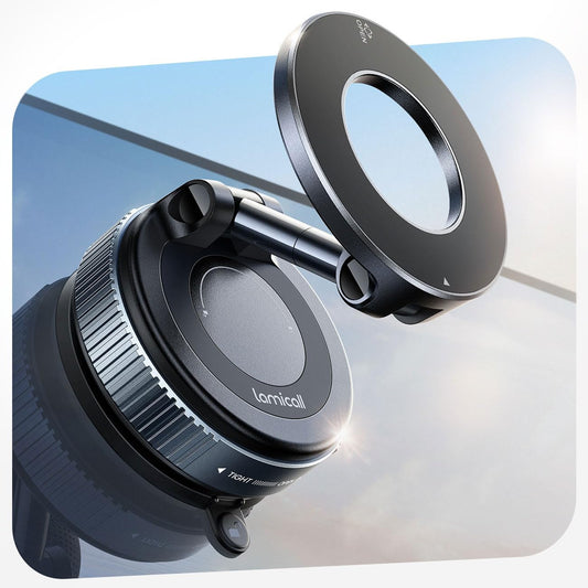 Lamicall Dash-Mounted Holders Strong Suction Magnetic Car Phone Mount Black NEW