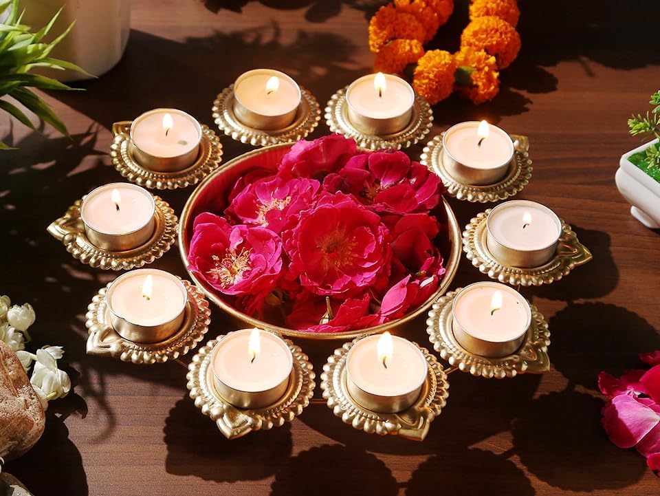R Ayurveda Religious & Spiritual Items Copper Decorative Metal Diya NEW