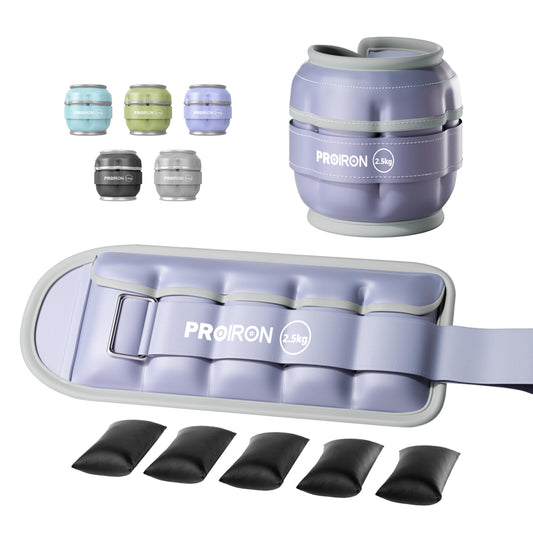 PROIRON Adjustable Wrist & Ankle Weights 5.5 lb Purple Ankle & Wrist NEW