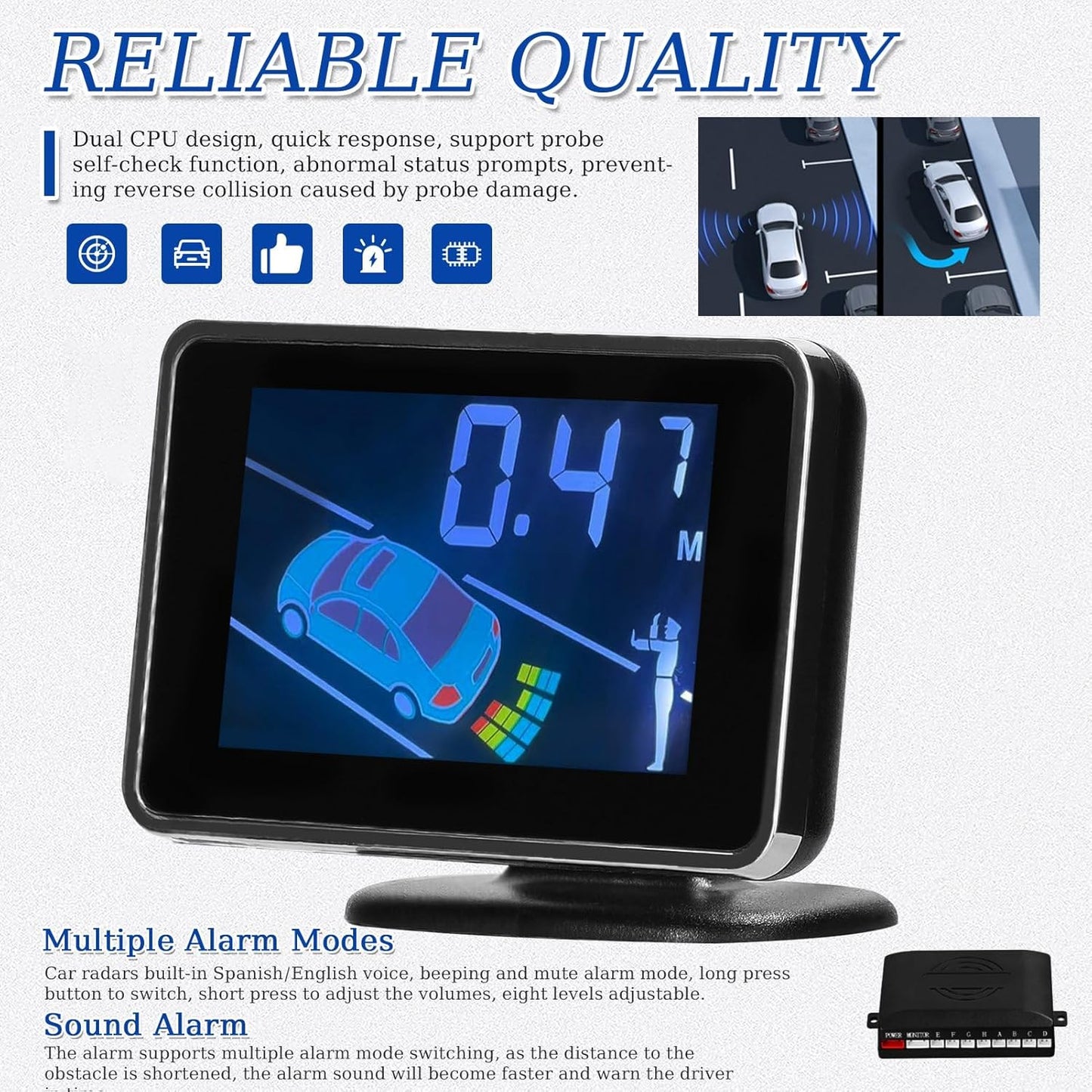 SOULONG Car Car Electronics Parking Sensors with Reversing Radars & LCD DEMO