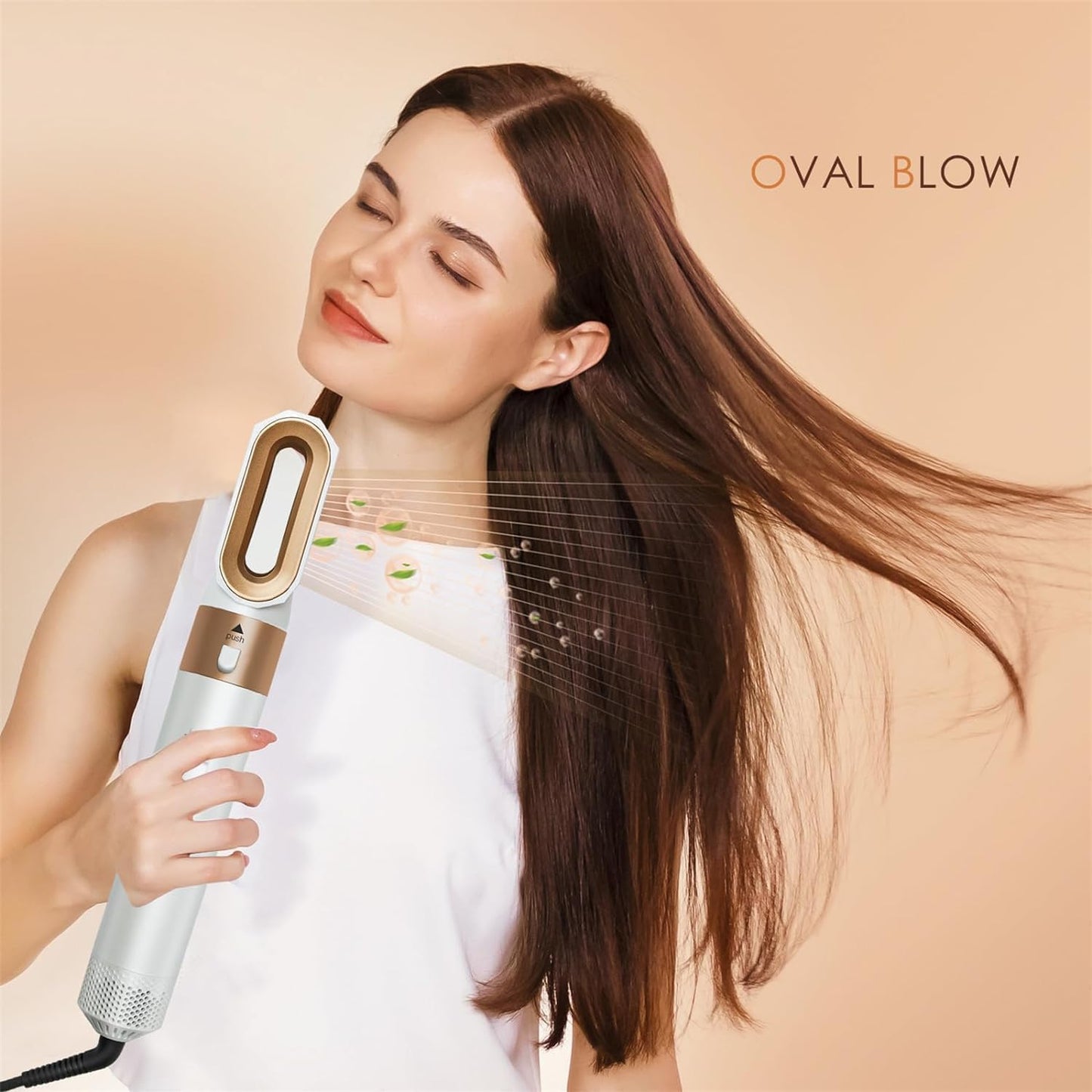 Baseau 5-in-1 Blow Dryer Brush Set: Upgrade Hot Air Curler, Detachable DEMO