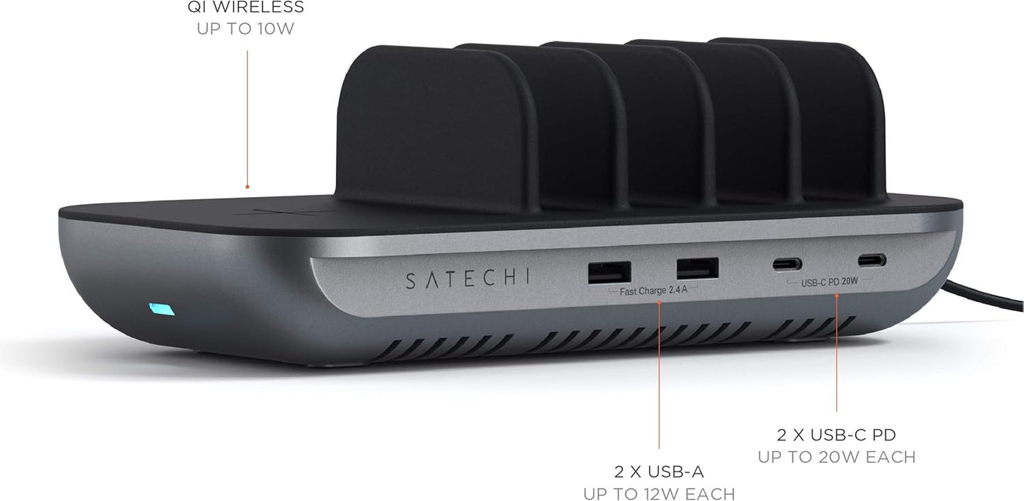 Satechi Multi-Device Wireless Charging Station for iPad Air/Pro, Black DEMO