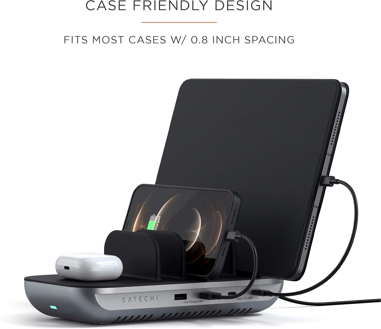 Satechi Multi-Device Wireless Charging Station for iPad Air/Pro, Black DEMO