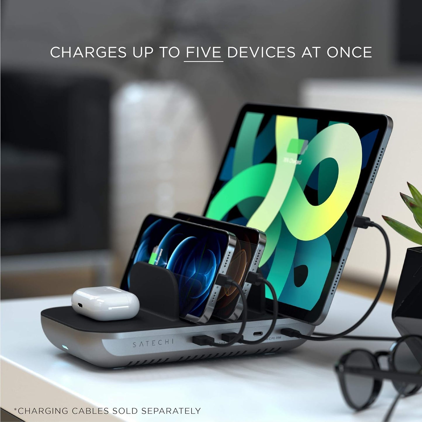 Satechi Multi-Device Wireless Charging Station for iPad Air/Pro, Black DEMO