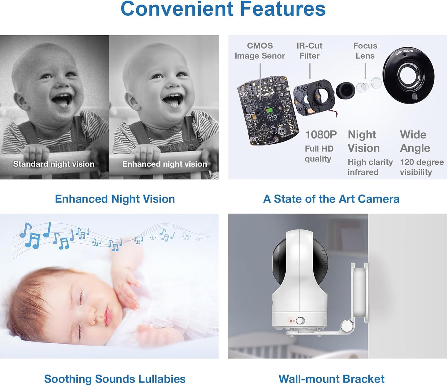 VTech RM7764HDV2 7" Smart HD Pan & Tilt Video Baby Monitor 2-Camera Remote DEMO