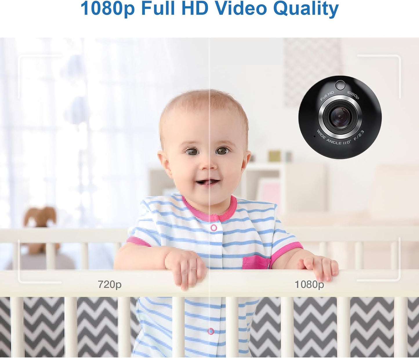 VTech RM7764HDV2 7" Smart HD Pan & Tilt Video Baby Monitor 2-Camera Remote DEMO