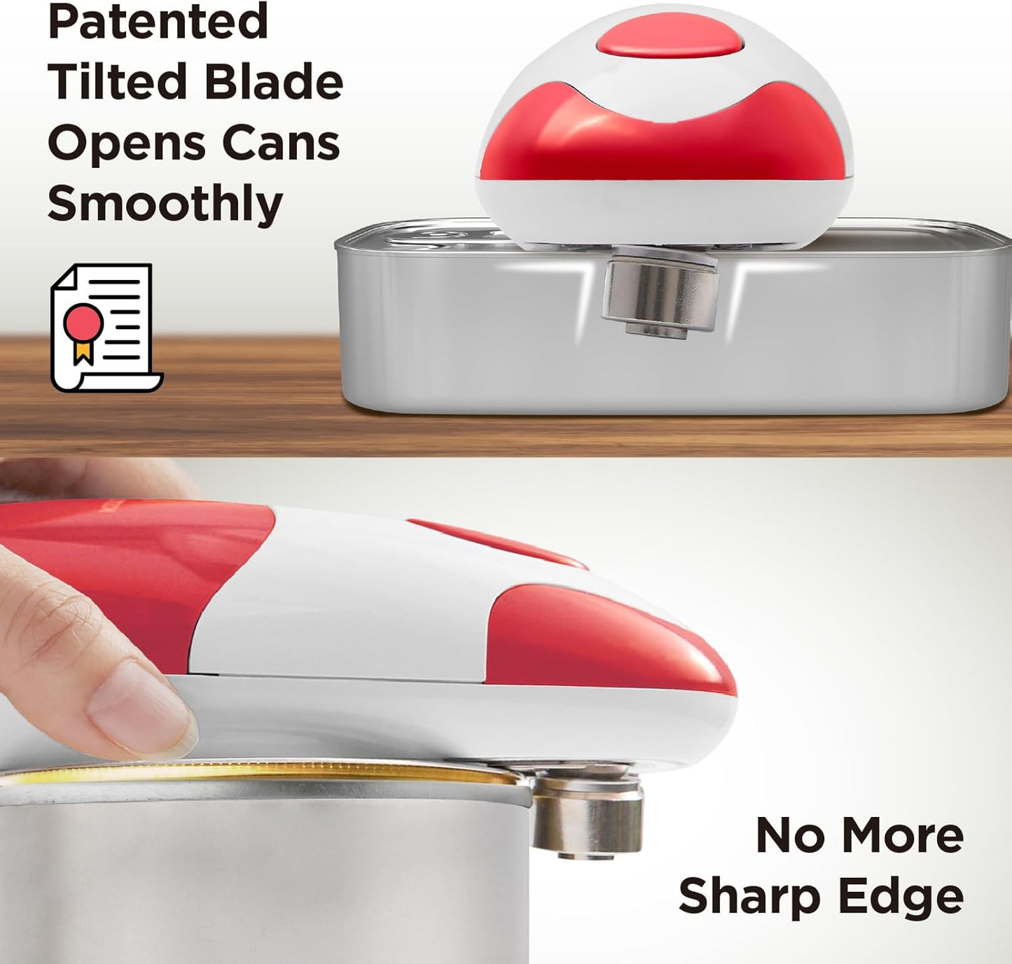 Kitchen Mama Electric Can Opener Automatic Hands-Free Cans Red Size 18 x 7 DEMO