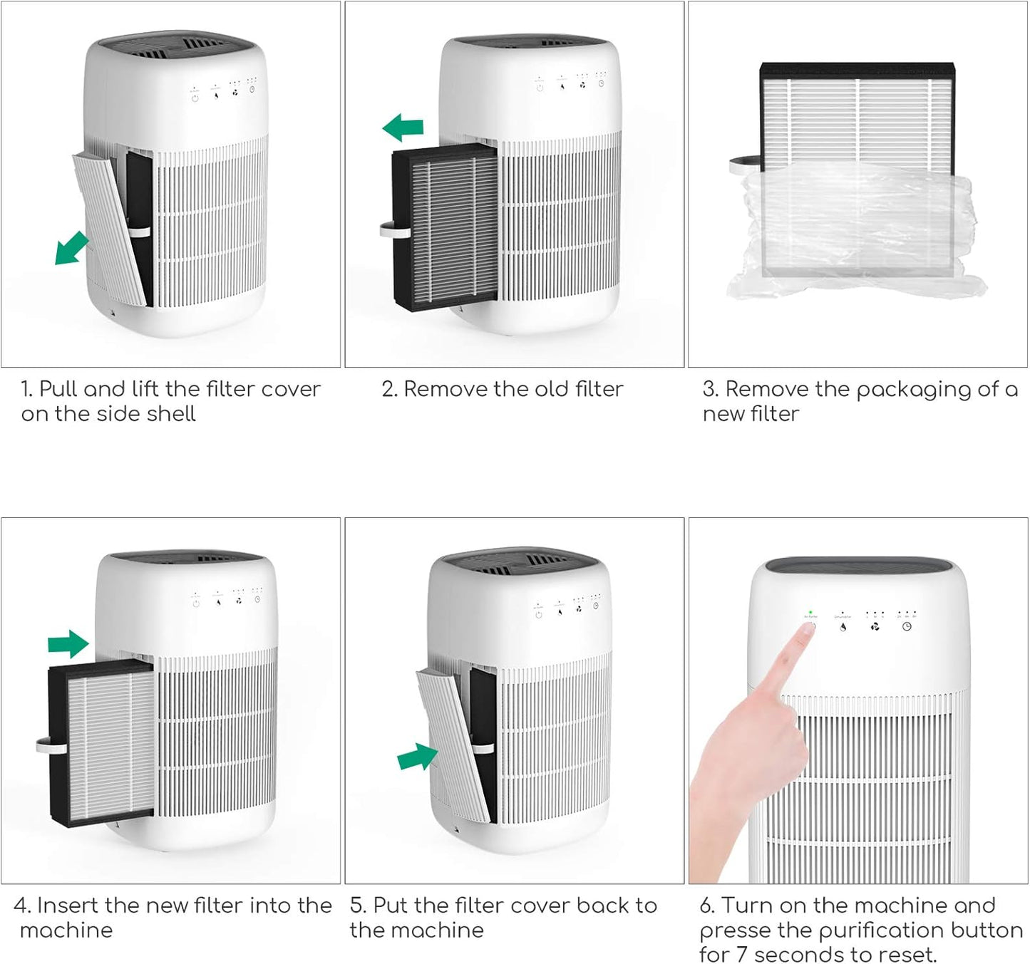 Afloia 2-in-1 Air Purifier and Dehumidifier with True HEPA Filter, Off DEMO