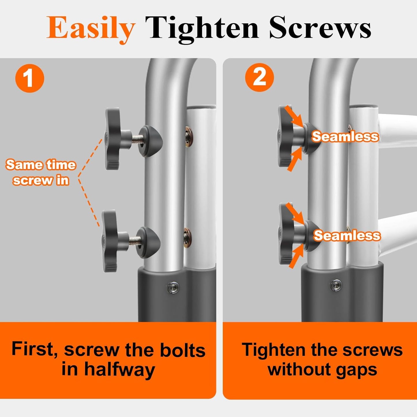 DePango Adjustable Handicap Toilet Safety Rails with Handles Bathroom DEMO