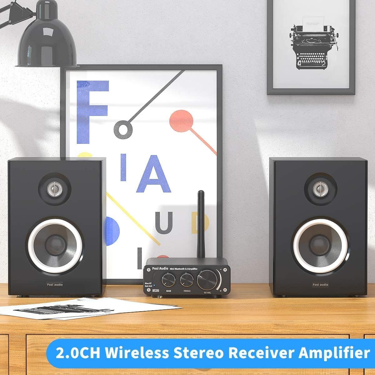 Fosi Audio Bluetooth 5.0 Stereo Amplifier - 2 Channel Class D Power Amp DEMO