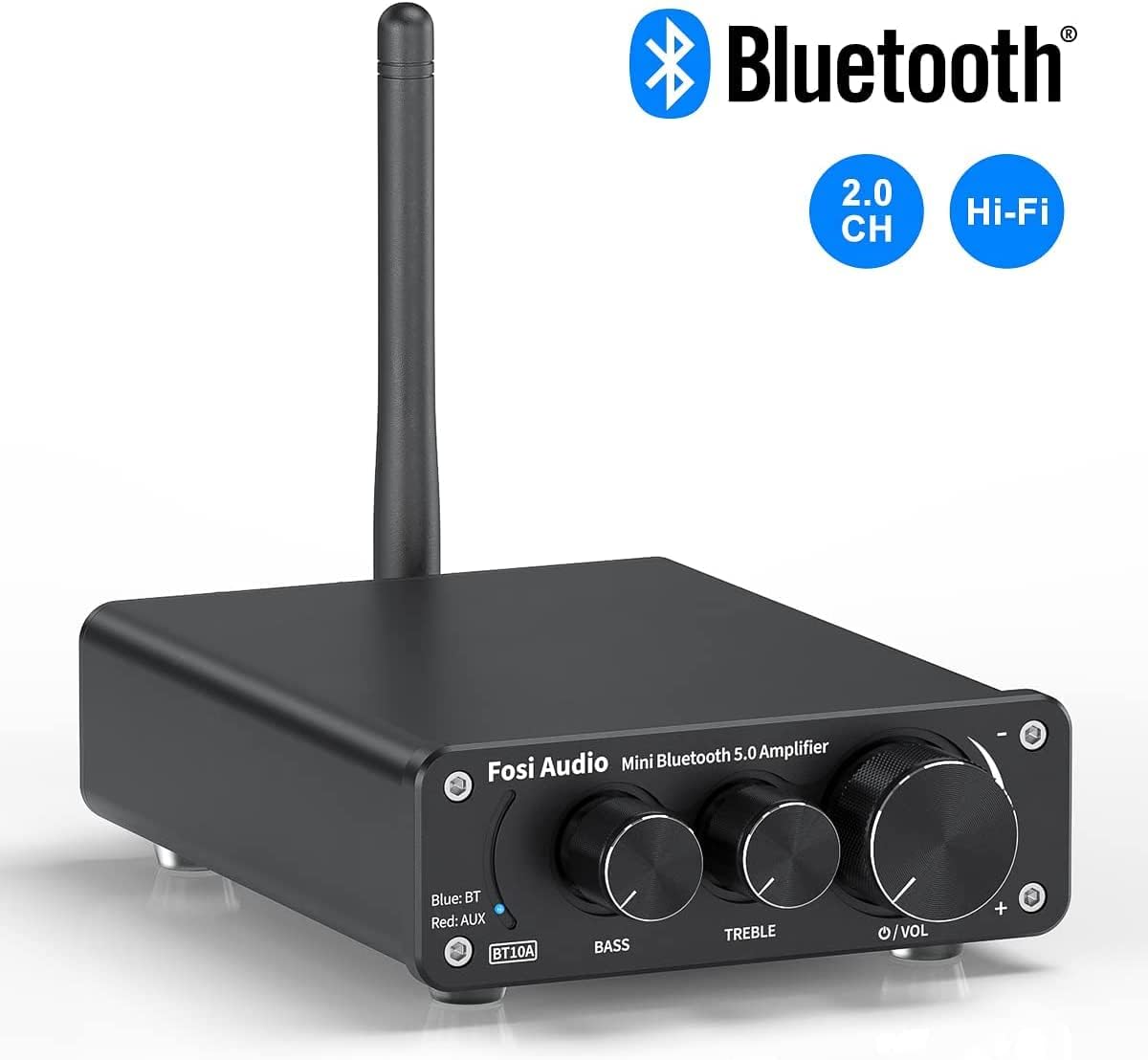Fosi Audio Bluetooth 5.0 Stereo Amplifier - 2 Channel Class D Power Amp DEMO