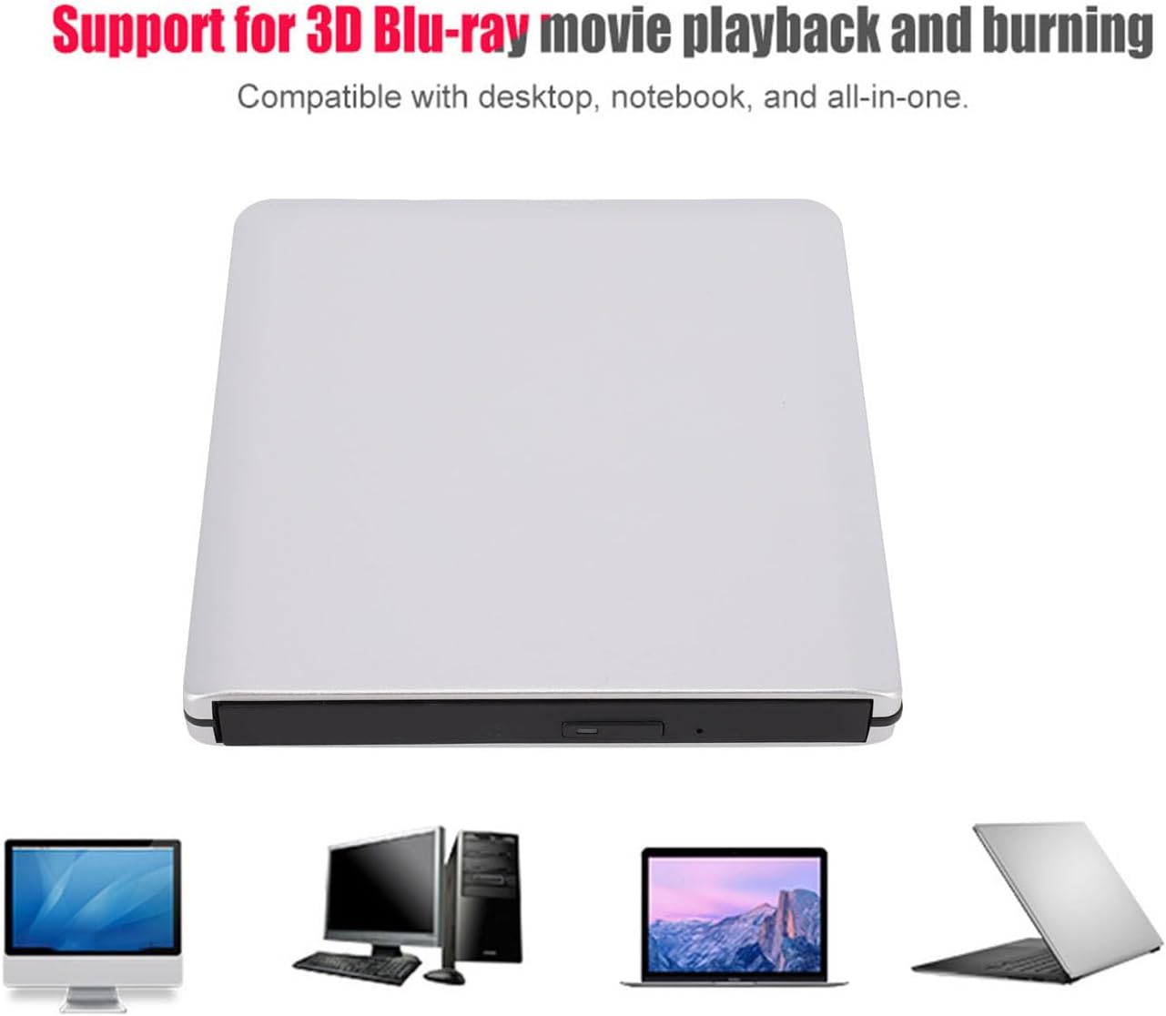 Dpofirs Portable Blu-Ray Player with USB CD DVD Disc Playback Blue-ray DEMO