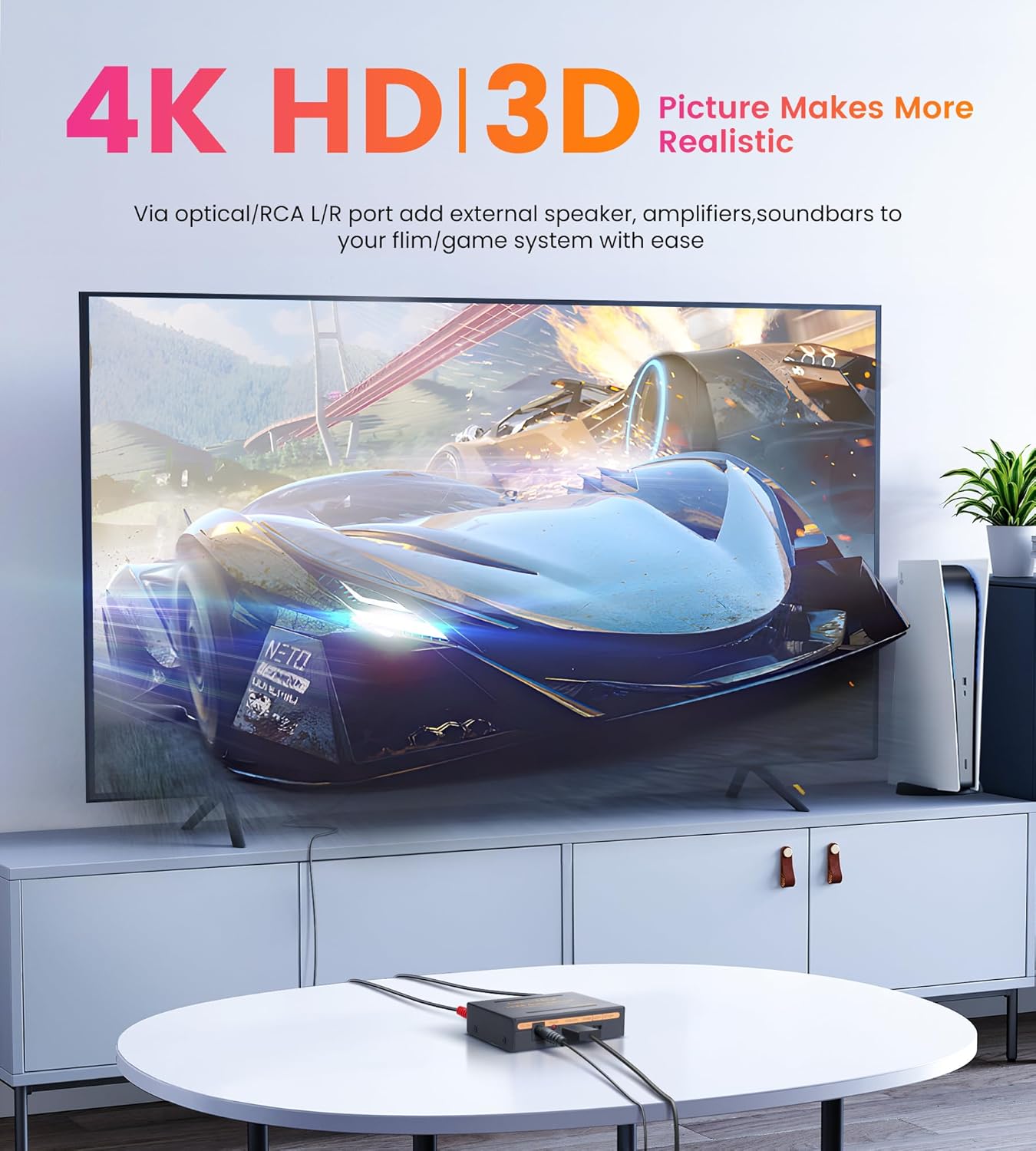 avedio links 4K HDMI Audio Extractor Splitter 1080P Video Converter for NEW