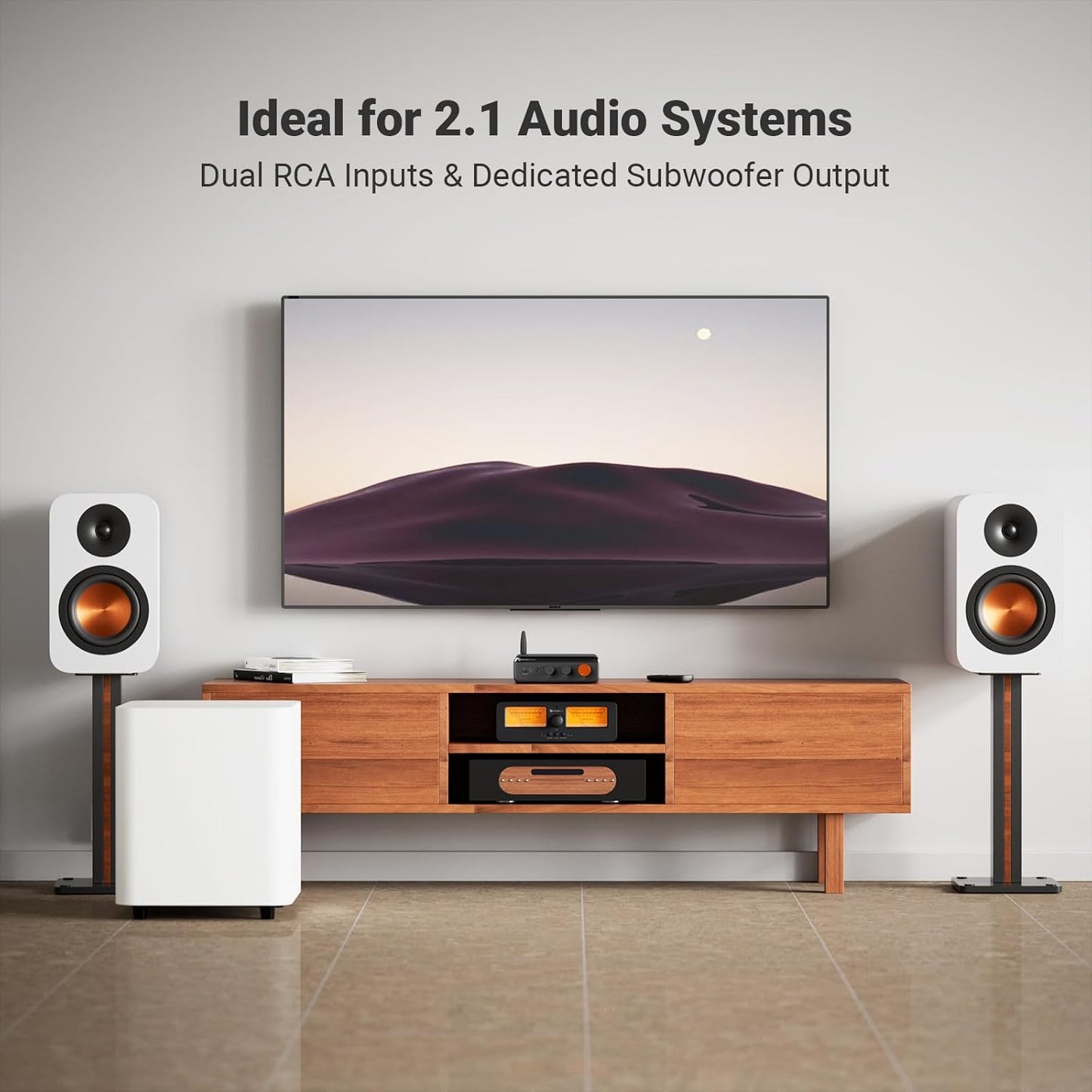 Fosi Audio Stereo Amplifier Bluetooth 6.0 Power Amp HiFi PFFB Technology DEMO